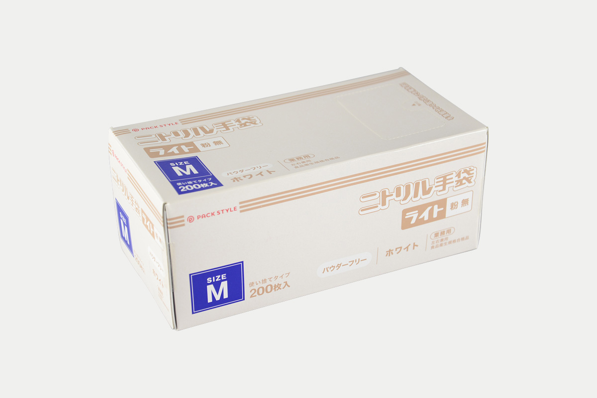 ニトリル手袋ライト粉無 L 白 パックスタイル(3000個入)/業務用/新品/送料無料 キッチン消耗品