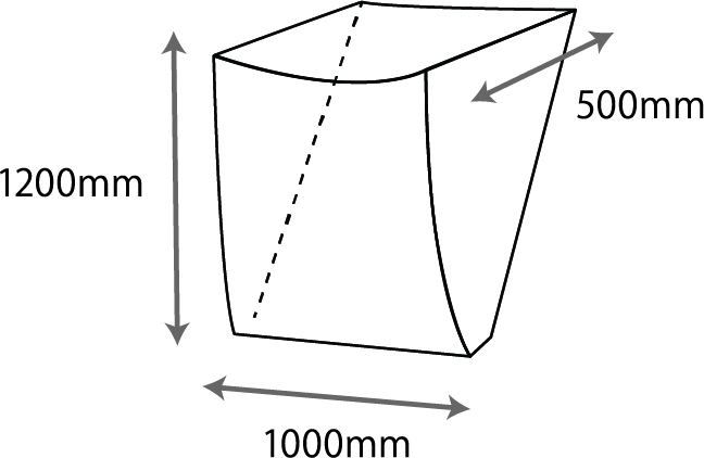ＰＳ回収袋２５μ　１５００×１２００